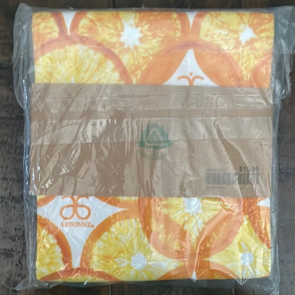 ARBONNE logo’d 100% cotton tea towel set of 2, NWT - Picture 2 of 3